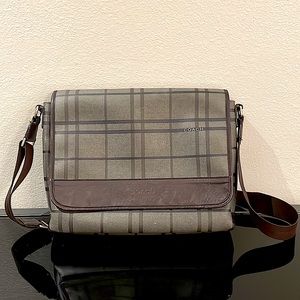 Coach Men’s Tattersall Plaid Messenger Bag F70750